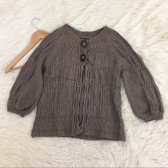 NIC+ZOE Sweaters - Nic + Zoe Womens Small Brown Cardigan Sweater